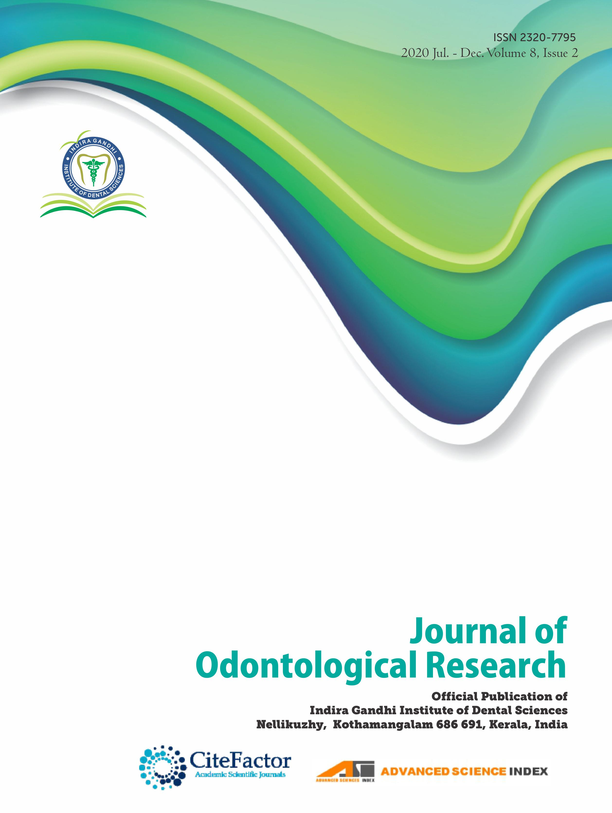 J Odontol Res 2020 Volume 8 Issue 2